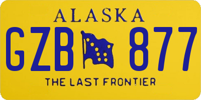 AK license plate GZB877