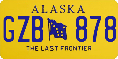 AK license plate GZB878