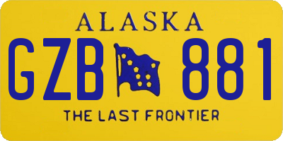 AK license plate GZB881