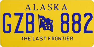 AK license plate GZB882