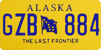 AK license plate GZB884