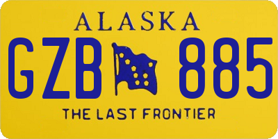 AK license plate GZB885