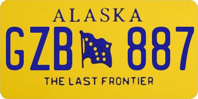 AK license plate GZB887