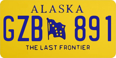 AK license plate GZB891