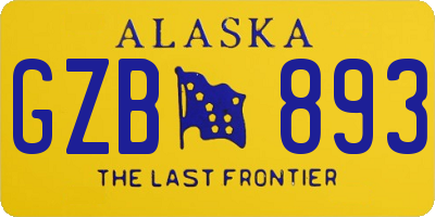 AK license plate GZB893