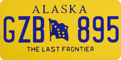 AK license plate GZB895