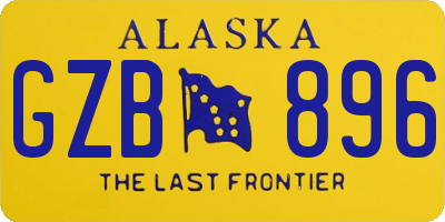AK license plate GZB896