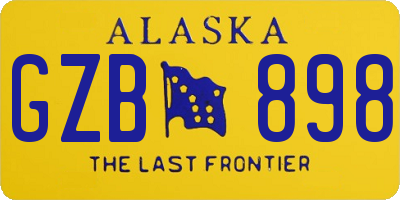 AK license plate GZB898