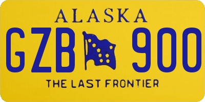 AK license plate GZB900