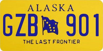 AK license plate GZB901