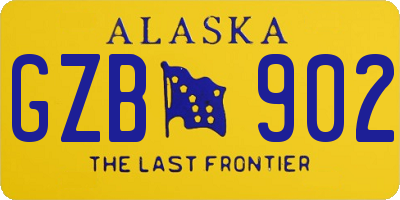 AK license plate GZB902