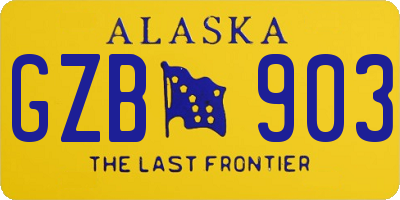 AK license plate GZB903