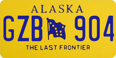 AK license plate GZB904