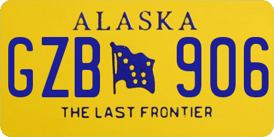 AK license plate GZB906