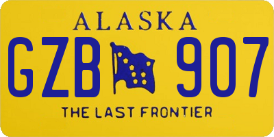 AK license plate GZB907