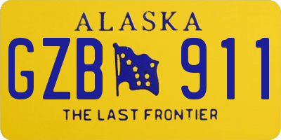AK license plate GZB911