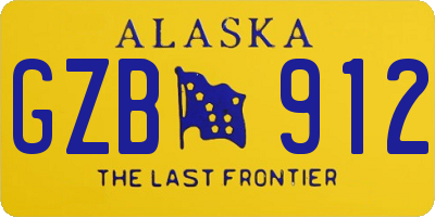 AK license plate GZB912