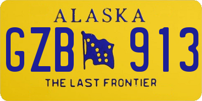 AK license plate GZB913