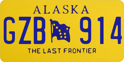AK license plate GZB914