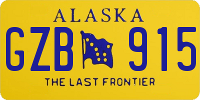 AK license plate GZB915