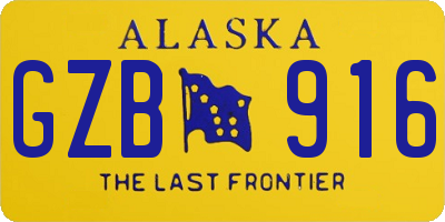 AK license plate GZB916