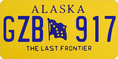 AK license plate GZB917