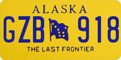 AK license plate GZB918