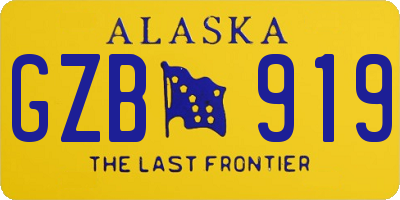 AK license plate GZB919