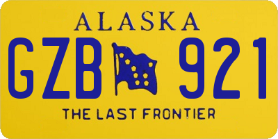 AK license plate GZB921