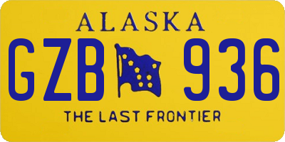 AK license plate GZB936