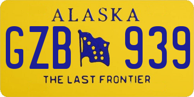 AK license plate GZB939