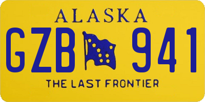 AK license plate GZB941