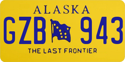 AK license plate GZB943