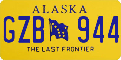 AK license plate GZB944
