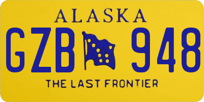 AK license plate GZB948