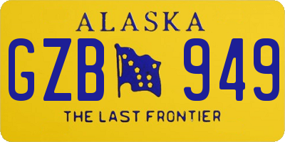 AK license plate GZB949