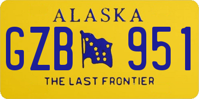 AK license plate GZB951