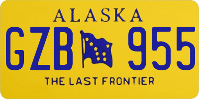 AK license plate GZB955