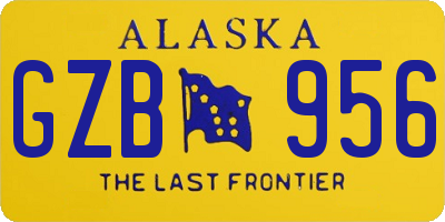 AK license plate GZB956
