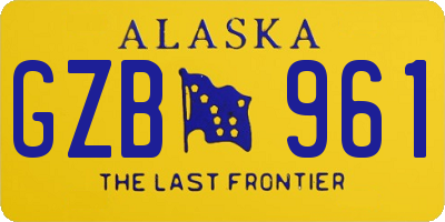 AK license plate GZB961