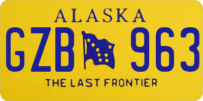 AK license plate GZB963
