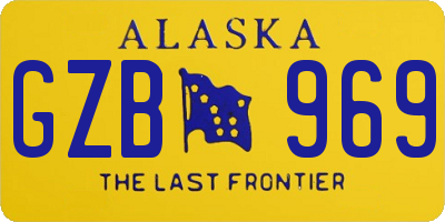 AK license plate GZB969