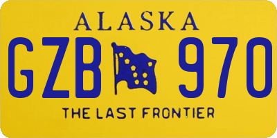 AK license plate GZB970