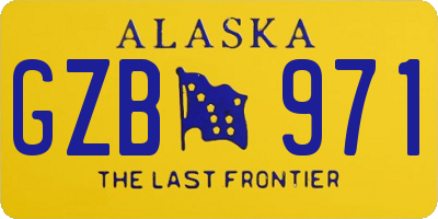 AK license plate GZB971