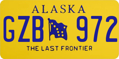 AK license plate GZB972