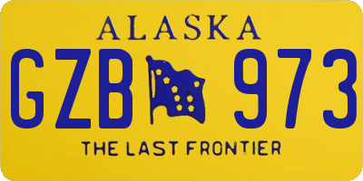 AK license plate GZB973