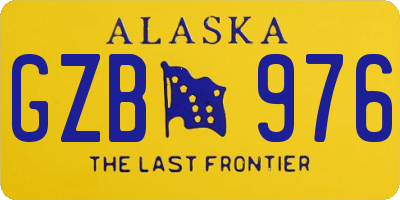 AK license plate GZB976