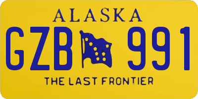 AK license plate GZB991