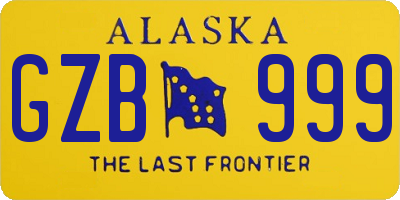 AK license plate GZB999