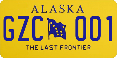 AK license plate GZC001